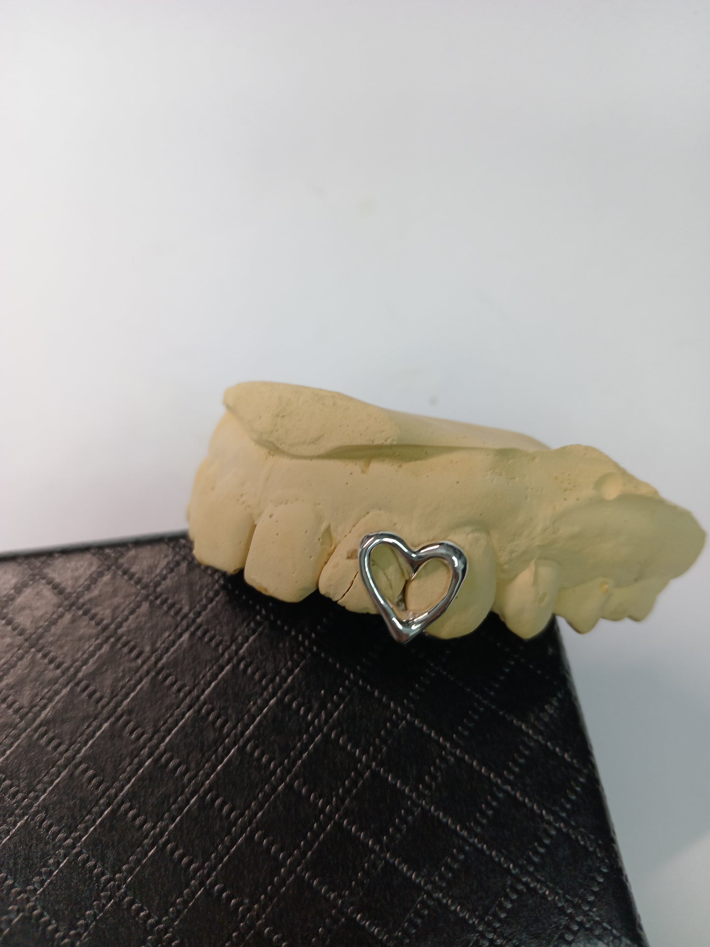925 sterling silver custom heart shaped grill