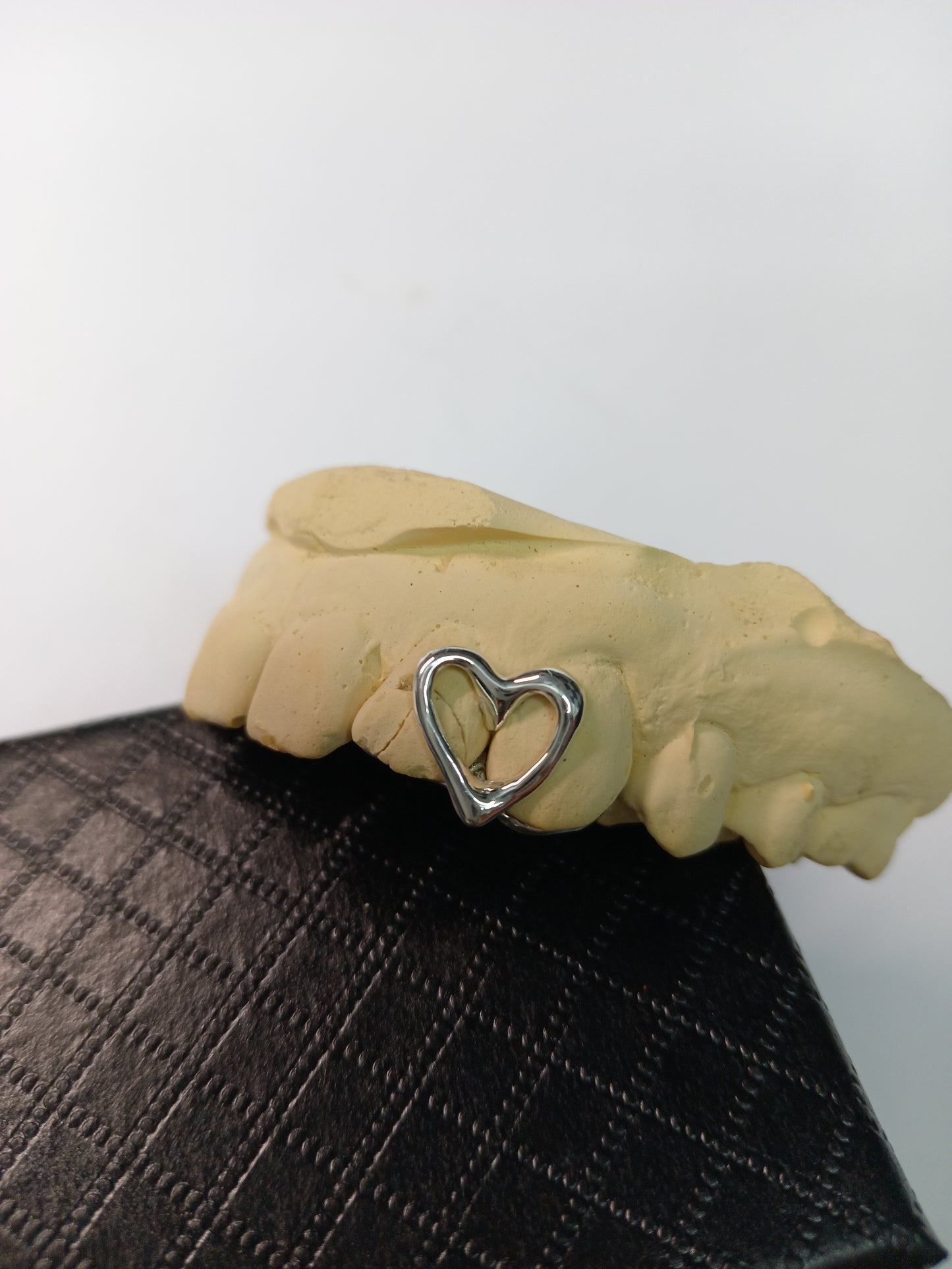 925 sterling silver custom heart shaped grill